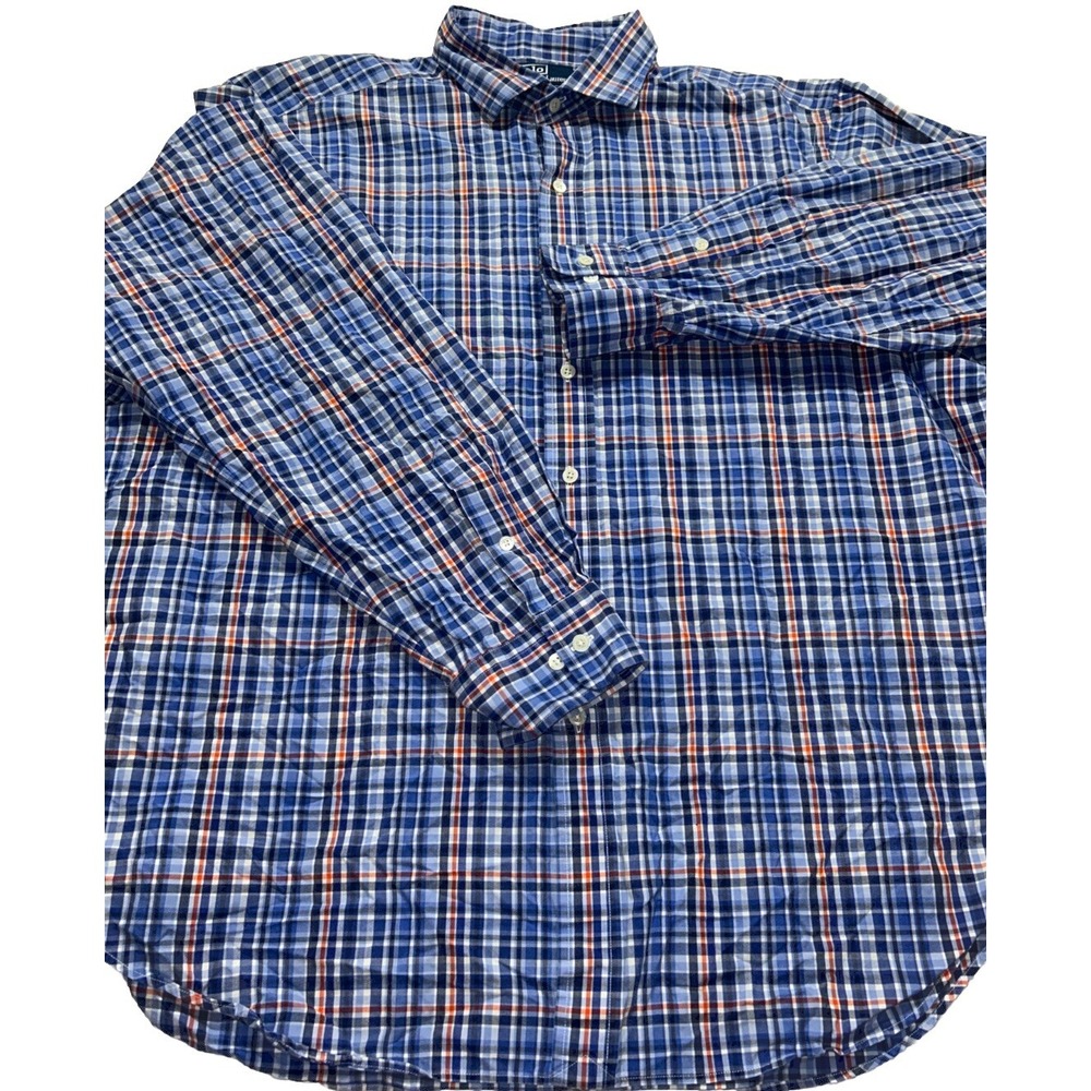 Polo Ralph Lauren Estate Red White & Blue Button Up Long Sleeve Mens 2XL‎ - Picture 5 of 9
